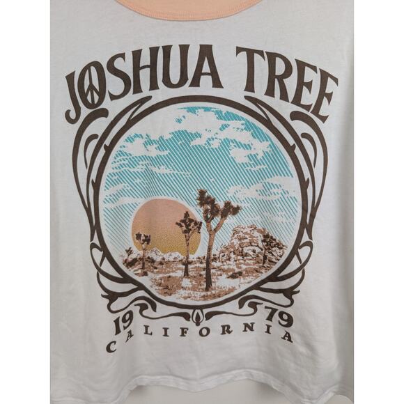 Wound Up Women's Plus Size 2x Joshua Tree T-shirt Ring Neck Crop *See Desc* - Picture 2 of 6